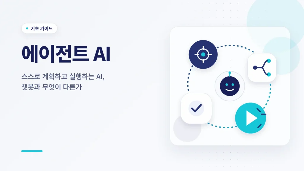 에이전트 AI 기초 가이드 썸네일 — 스스로 계획하고 실행하는 AI